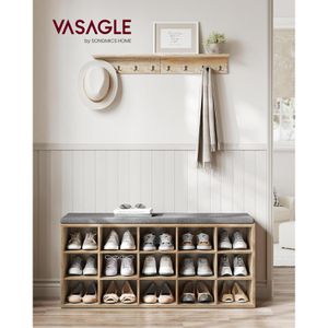 Produktbild für Schuhbank Vasagle LHS015T60, eiche, aus Holz