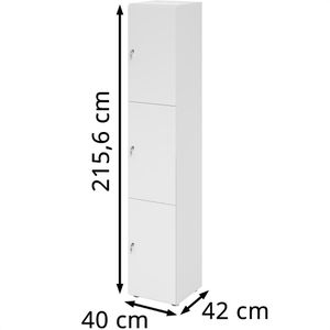 Produktbild für Schließfachschrank Hammerbacher 264l3, weiß