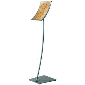 Produktbild für Infoständer Update-Displays Arc aus Stahl, silber, A4