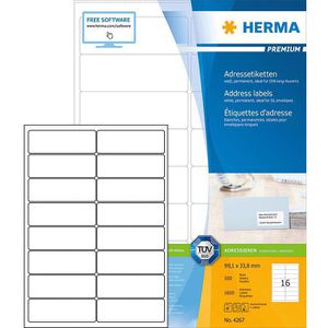Adressetiketten Herma 4267 Premium, weiß