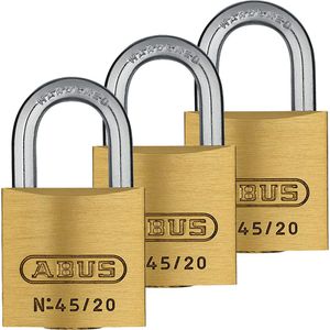 Vorhängeschloss Abus Messing 45/20 Triples, 20mm