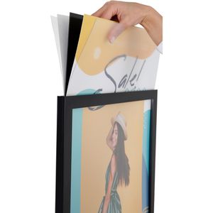Produktbild für Infoständer Update-Displays aus Aluminium, schwarz, A1