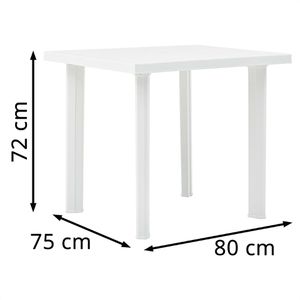 Produktbild für Gartentisch vidaXL 48802, Kunststoff
