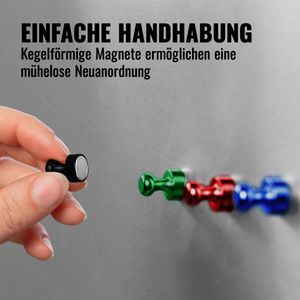 Produktbild für Magnete Poppstar farbig sortiert, Neodym Magnet