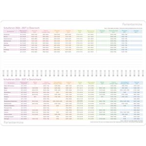 Produktbild für Tischkalender Häfft Rainbow, Schuljahr 2025/2026