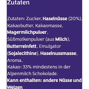 Produktbild für Tafelschokolade Milka Ganze Haselnüsse