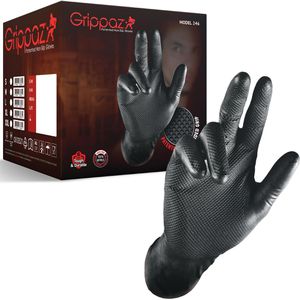 Einmalhandschuhe Grippaz Modell 246 / 306, schwarz, 50 Stück