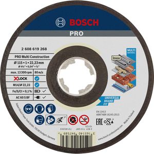 Produktbild für Trennscheibe Bosch PRO Multi Construction, X-Lock