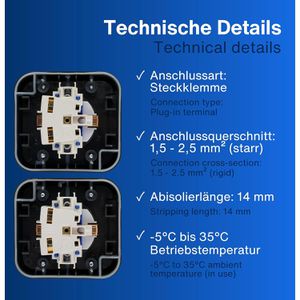 Produktbild für Steckdose REV-Ritter AquaStorm, IP55, Aufputz