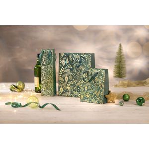 Produktbild für Geschenktüte Sigel GT119, Golden Ornaments on green