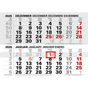Produktbild für 4-Monatskalender Kalenderwerk Varius 4 Kompakt Ferienübersicht