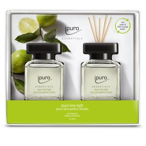 ipuro Raumduft Essentials, 2x 50 ml, mit Stäbchen, Set, lime light