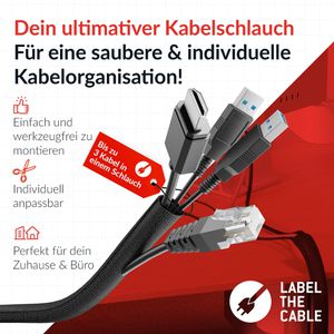 Produktbild für Kabelschlauch Label-the-cable PRO 5111, schwarz