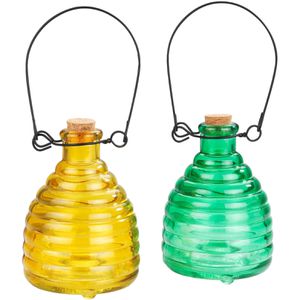 Wespenfalle Maximex Glas Grün & Gelb, 2er Set