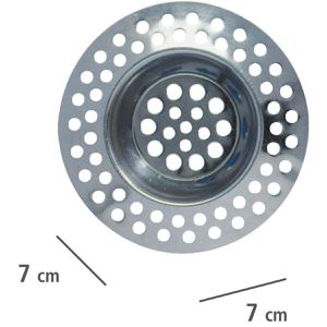 Produktbild für Abflusssieb Wenko aus Edelstahl, Ø 7 cm, 2 Stück