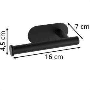 Produktbild für Toilettenpapierhalter Wenko Orea Black, schwarz