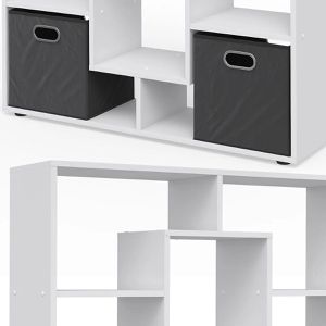Produktbild für Bücherregal Vicco 54302, weiß, mit 2 Faltboxen