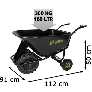 Produktbild für Schubkarre Zipper ZI-EWB300-160L, Tragkraft 300 kg