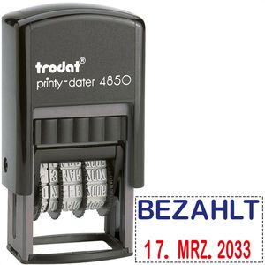 Datumstempel Trodat Printy 4850/L2, rot/blau, selbstfärbend