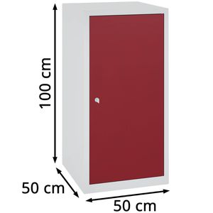 Produktbild für Werkzeugschrank CP-Möbel 87210-00, aus Metall, grau / rot