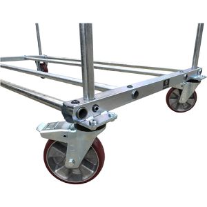 Produktbild für Reifenwagen Bertele Gigant, aus Metall, silber, für 64 Reifen