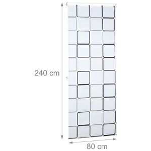 Produktbild für Duschrollo Relaxdays Square, (B/H) 80 x 240 cm