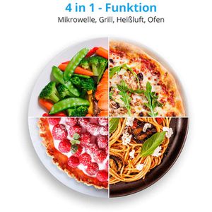 Produktbild für Mikrowelle MEDION MD15501, mit Heißluft &amp; 1100 Watt Grill