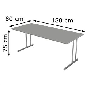 Produktbild für Schreibtisch Kerkmann start up 4346, graphit / silber