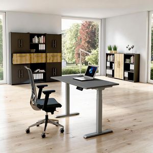 Produktbild für Schreibtisch Kerkmann Move 1 stable, graphit / silber