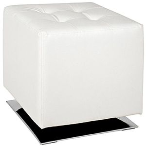 Haku-Möbel Sitzhocker Beto, 30688, Kunstleder, 40 x 42 x 40cm, weiß