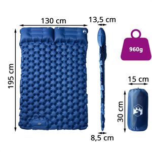 Produktbild für Isomatte vidaXL 4007103, marineblau, aufblasbar