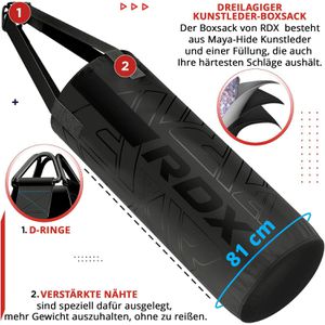 Produktbild für Boxsack RDX-Sports F6 Set, gefüllt mit Textilresten, 12 kg