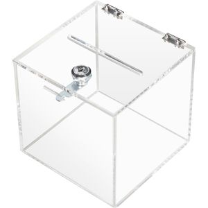 Produktbild für Spendenbox HMF 46919 Würfel, Acryl, transparent