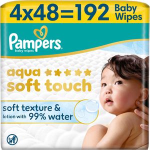 Produktbild für Feuchttücher Pampers Aqua Soft Touch, 192 Tücher