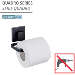 Produktbild für Toilettenpapierhalter Wenko Quadro, schwarz