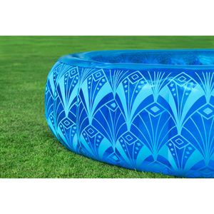 Produktbild für Aufstellpool Bestway 54479 Family Pool Bohème blau, rund