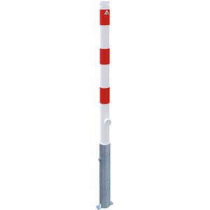 Produktbild für Absperrpfosten Schake 460FB/1, 1 Öse, rot/weiß, aus Metall