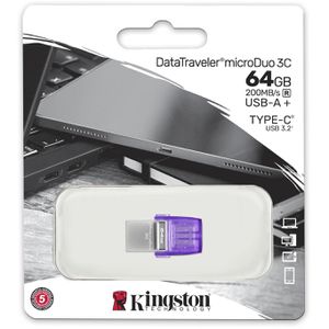Produktbild für USB-Stick Kingston DataTraveler MicroDuo 3C, 64 GB