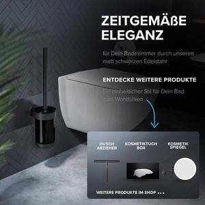 Produktbild für WC-Bürste ovimar Toilettenbürste Finnkona, schwarz