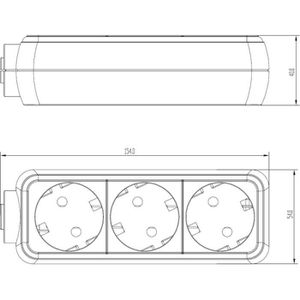 Produktbild für Steckdosenleiste Bachmann Selly, mit 1,5m Kabel