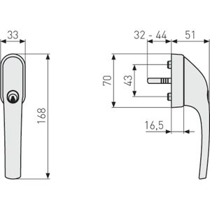 Produktbild für Fenstergriff Abus FG300 W