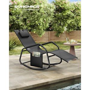 Produktbild für Sonnenliege Songmics GCB230B01, aus Stahl / Kunststoff