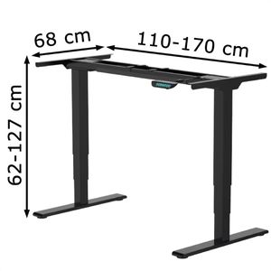 Produktbild für Schreibtischgestell FlexiSpot E5S-Lite, 4 Memoryspeicher