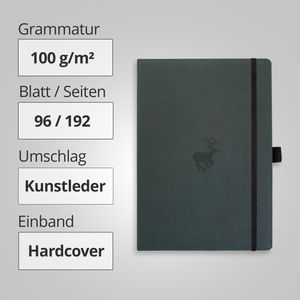 Produktbild für Notizbuch Dingbats D5101G Wildlife, Kunstleder Hardcover