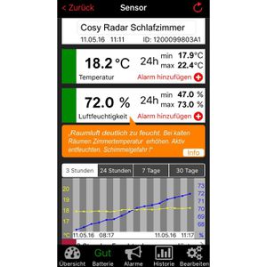 Produktbild für Thermo-Hygrometer TFA WeatherHub Cosy Radar, digial, Set