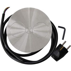 Produktbild für Einbausteckdose Bachmann 931.000 Twist, mit 2 m Kabel, drehbar