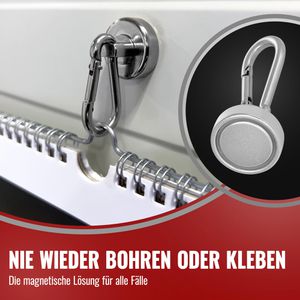 Produktbild für Hakenmagnet Poppstar 1010700, Neodym, Magnet-Karabiner