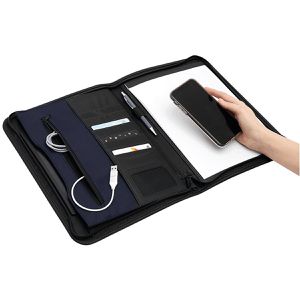 Produktbild für Schreibmappe Böttcher-AG Avanti Zip, schwarz, Polyester