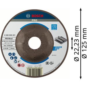 Produktbild für Trennscheibe Bosch PRO Metal, 2608600221