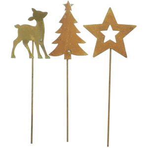 Produktbild für Weihnachtsdeko Frank-Flechtwaren Weihnachtswald, 9 Stück